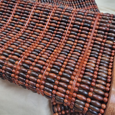 Gối Gỗ Trắc Hạt Cao Cấp - Gối Công Thái Học ( video , hình thật )