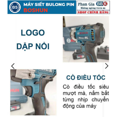 [chính hãƞg] Máy chuyên vít Boshun BS-CV380NCP , Không chổi than, Pin 10 cell, Sản phẩm bảo hành chính hãƞg.
