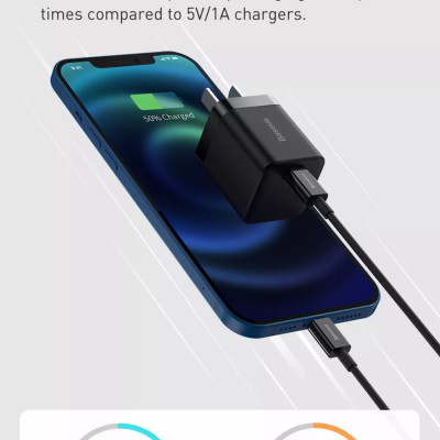 Baseus Super Si Pro Bộ sạc USB C có thể gập lại 20W nhỏ gọn và cực bền cổng Type C Sạc nhanh cho iPhone 12 Pro Max Bộ sạc nhanh Samsung Xiaomi iPhone Huawei - Hàng Chính Hãng