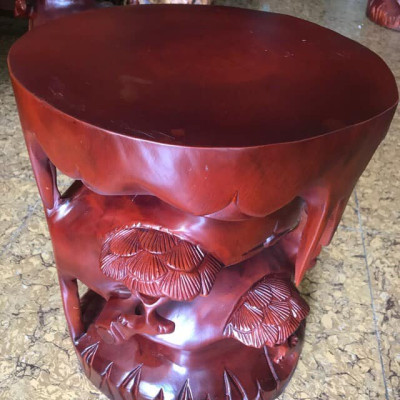 Tượng Đôn gỗ kê tượng mặt To Mới Đẹp hay làm ghế ngồi uống trà thích lắm ạ Size cái đôn cao 39cm x ngang 32cm Nghệ nhân tạo Tượng điêu khắc đôn gỗ trạm hoa kiểu tầng rất sang đẹp kê các tượng lên trưng trong nhà vừa sang vừa đẹp ạ