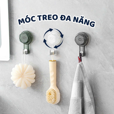 Móc Treo Hút Chân Không Bắc Âu Siêu Dính Chống Thấm Nước - Treo Chìa Khóa, Khăn Tắm, Vật Dụng MÀU NGẪU NHIÊN - HÀNG CHÍNH HÃNG MINIIN