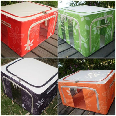 Tủ Vải Đựng Đồ Khung Sắt Nhiều Màu - Giao Ngẫu Nhiên