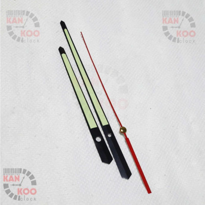 Kim đồng hồ treo tường dạ quang, phát sáng vào ban đêm loại dài 15.2cm mã số K6124