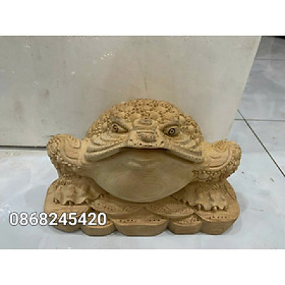 Cóc thiềm thừ phong thủy cầu tài lộc gỗ ngọc am thơm nức kt 15×11×9cm 