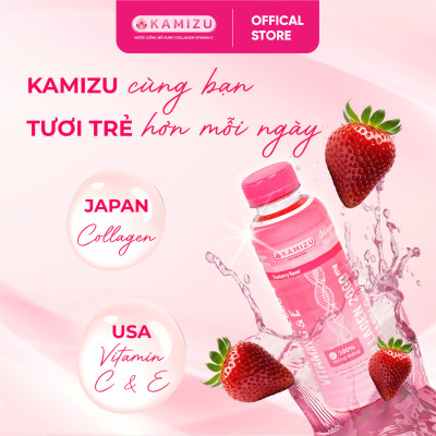 Kamizu Nước uống bổ sung Collagen Vitamin C - Lốc 6 chai