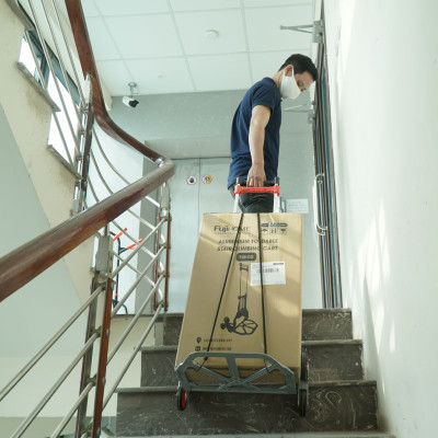 Xe đẩy kéo hàng leo cầu thang 6 bánh rút gọn đa năng FUJIHOME CC-675 (< 35kg leo cầu thang, <70kg đường bằng )