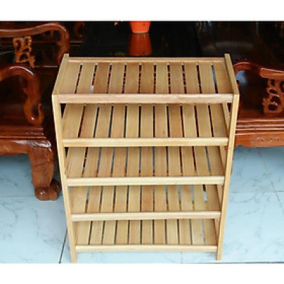 Kệ Giày Dép 5 Tầng Dài 63 cm Gỗ Cao Su