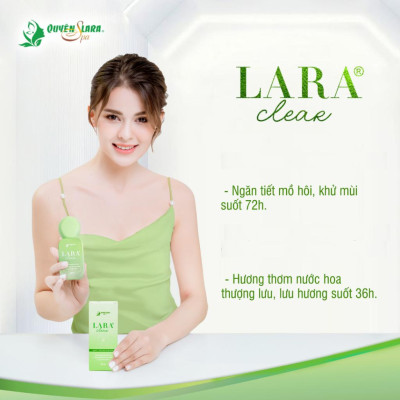 Xịt Khử Mùi Toàn Thân LARA CLEAR Quyên Lara 40ml, Giúp Ngăn Tiết Mồ Hôi, Khử Mùi Hôi, Không Ố Vàng