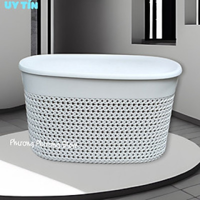 Giỏ Đựng Đồ kiểu Dáng Ô Van có nắp đậy Hàn Quốc 