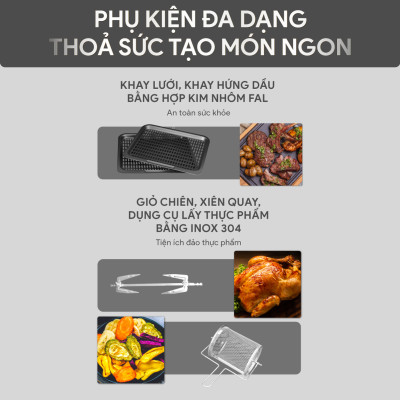 Nồi Chiên Không Dầu Điện Tử BlueStone AFB-5888 (10 Lít) - Hàng Chính Hãng