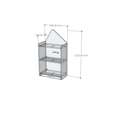 [Happy Home Furniture] KID, Kệ lưu trữ cho trẻ em, 60cm x 32cm x 110cm ( DxRxC), KSA_052