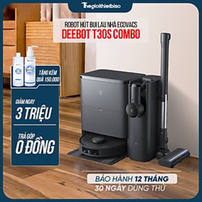 [GIÁ TẠI KHO] - Robot hút bụi lau nhà và máy hút bụi cầm tay Ecovacs Deebot T30S Combo Bảo hành 12TH - Hàng chính hãng Ecovacs