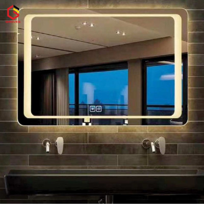 GƯƠNG TREO PHÒNG TẮM CẢM ỨNG ĐÈN LED CHỮ NHẬT CAO CẤP 700x500 cm (có nút cảm ứng bật tắt)