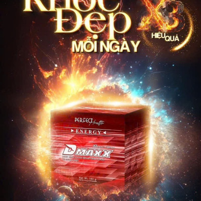 DMAXX thức uống bổ sung vitamin năng lượng không đường DAMODE 60 gói màu đỏ mỗi gói 2,2gr