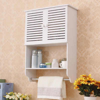 Tủ nhà tắm treo tường 2 cánh nhỏ TKNT01A - Kệ lắp ráp treo tường nhà tắm ( 60x40x17cm)