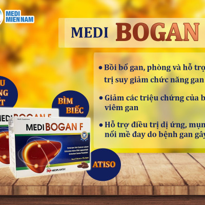 Medibogan F Mediplantex - hỗ trợ bảo vệ tế bào gan, giải độc gan, giúp mát gan, lợi mật, lợi tiểu Hộp 50 viên