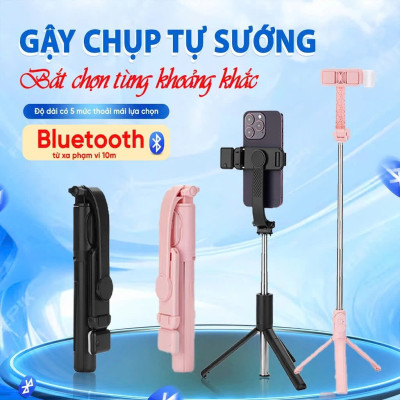Gậy Selfie Tripod Có Đèn Trợ Sáng – Remote Bluetooth Tiện Lợi, Phù Hợp Mọi Smartphone
