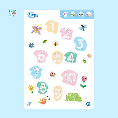 Đồ chơi Giáo dục sớm Thẻ Flashcard thông minh cho bé xóa được, học liệu giáo dục sớm thương hiệu Lalala Baby (Shape Me - Write Me - Math Me - Learn Me)