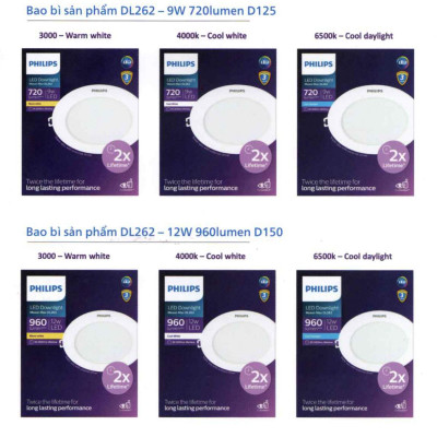 Đèn LED Âm trần PHILIPS Meson Max DL262 EC RD 150 12W, Cắt trần 150mm - Siêu mỏng 18mm, Tuổi thọ 30,000 Giờ, Ánh sáng chất lượng cao - Hàng Chính Hãng