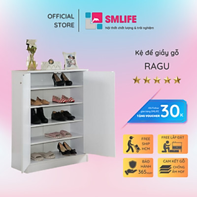 Tủ đựng giày đẹp nhỏ gọn gỗ công nghiệp SMLIFE Ragu