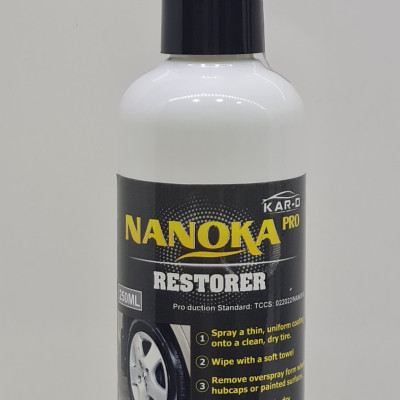 [Bóng lốp] Chai xịt phục hồi làm bóng lốp, chăm sóc lốp, phục hồi nhựa nhám lốp ô tô, xe máy Nanoka 250ml