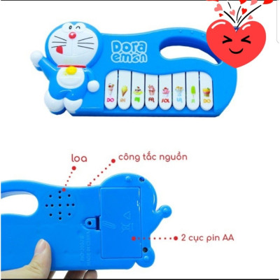 Bộ 3 món đồ chơi Doremon đàn organ, điện thoại bàn, điện thoại di động
