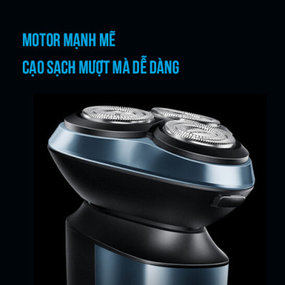 Máy Cạo Râu Flyco 3 Lưỡi Kép FS165VN Thân Máy Kháng Nước Sạc Nhanh 1 Giờ - Hàng Chính Hãng