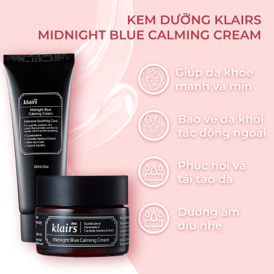 Kem Dưỡng Dear Klairs Midnight Blue Calming Cream 30ml