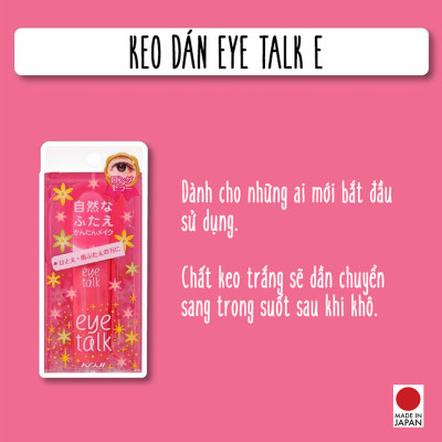 Keo Dán Kích 2 Mí Nhật Bản Trong Suốt, Chống Nước, Nhanh Khô, Dưỡng Ẩm Koji EyeTalk E 