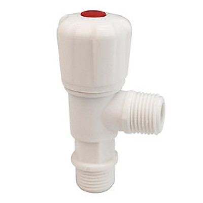 Bộ 3 Van góc giảm áp, T chia 1 chiều bồn cầu nhựa PP trắng Eurolife EL-TN03 (Trắng) (3 cái)