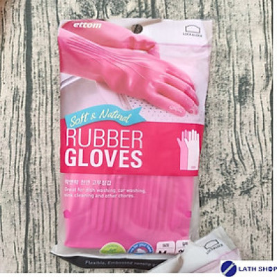 Găng Tay Cao Su Tự Nhiên - Thông Thường Lock&Lock- ETM805Y-Hồng