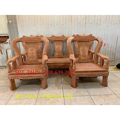bộ bàn ghế minh quốc triện gỗ hương đá tay 12