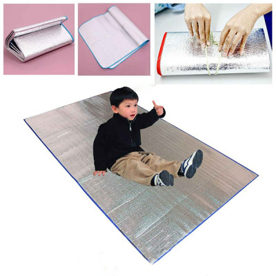 Chiếu Bạc Ngủ Trưa Văn Phòng, Tấm Thảm Trải Lót Bạc Gấp Gọn Cách Nhiệt Du Lịch 1mx2m