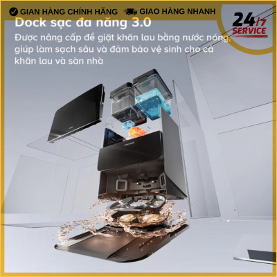 Robot hút bụi lau nhà Roborock Saros 10R – Hàng Chính Hãng