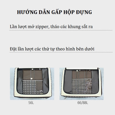 COMBO 2 TÚI ĐỰNG QUẦN ÁO KHUNG THÉP 88L-LIVING BOX 88L