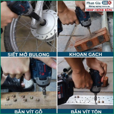 [LOẠI 1] Máy siết bulong Boshun 380NCP Không chổi than siêu khỏe - Đầu 2 trong 1 bảo hành chính hãƞg