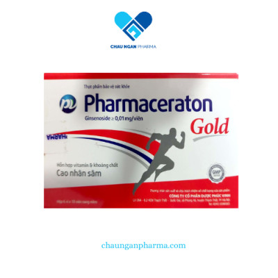 Pharmaceraton Gold PV Hộp 60 viên - Bổ sung vitamin và khoáng chất - cao nhân sâm tăng cường sức khỏe và nâng cao sức đề kháng