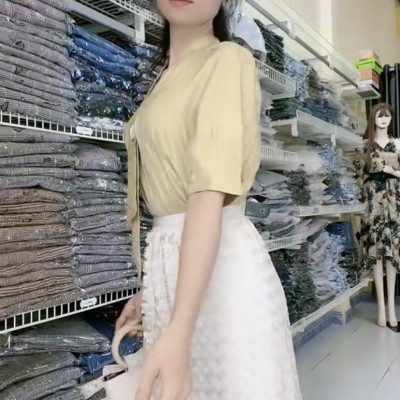 Set áo váy công sở cao cấp Myqlothing họa tiết hoa tao nhã.