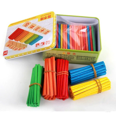 Đồ Chơi Gỗ Bộ 100 Que Tính Học Toán Cho Bé Kèm 2 Bộ Số Và Bộ Dấu
