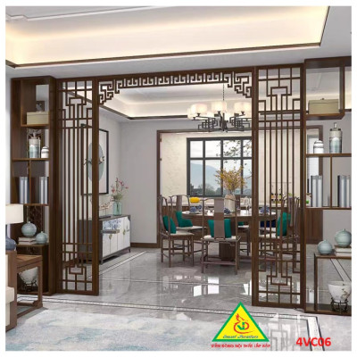 Vách ngăn phòng khách , vách ngăn phòng khách hiện đại 4VC05 - Nội thất lắp ráp ViendongAdv