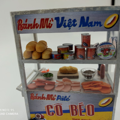 MÔ HÌNH TỰ LẮP RÁP DIY SÀI GÒN XƯA VÀ NAY - XE BÁNH MÌ VIỆT NAM - HR13