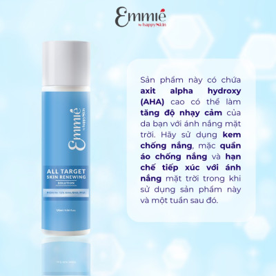 Dung dịch tẩy tế bào chết và tái tạo da Emmié All Target Skin Renewing Solution Pionin + 12% AHA/BHA/PHA (120ml) - Hàng chính hãng