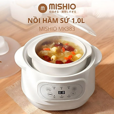 Nồi nấu cháo chưng yến 1 Lít Mishio MK383 - Hàng chính hãng