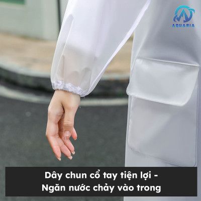 ÁO MƯA ĐƠN Áo Mưa Trong Suốt Dáng Dài Vành Rộng Có Khóa Kéo