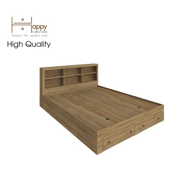 [Happy Home Furniture] FENNY, Giường ngủ -  kết hợp kệ đựng đồ ( chống ẩm cao cấp ), GNG_013, GNG_014, GNG_015, GNG_016
