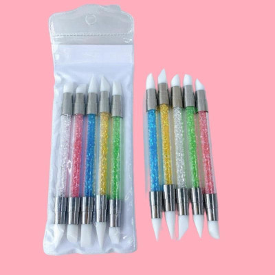 Bút Silicone Đa Năng Hai Đầu, Bút Nặn Hoa, Đẩy Sticker, Dán Foil, Chỉnh Hình Gel Nữ Women Sơn Gel