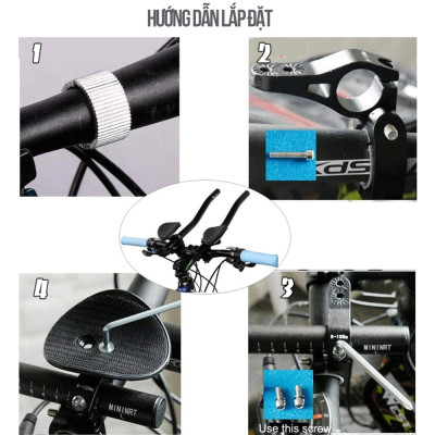 Tay Càng Chống Mỏi, Tay Càng Nghỉ Gắn Ghi Đông Xe Đạp Thể Thao Đua Hợp Kim Nhôm Trọng Lượng Nhẹ (Dài 34cm) Mai Lee