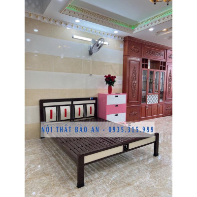 GIƯỜNG SẮT - HỘP GIẢ GỖ HIỆN ĐẠI TRẺ TRUNG 1M6X2M