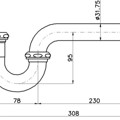 Ống thải xả nước lavabo chữ P Moen - 3717