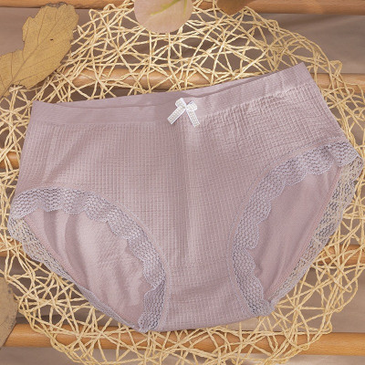 Combo 5 quần lót nữ cotton cạp đính nơ co giãn 4 chiều form to rộng 45 - 65kg - TADA